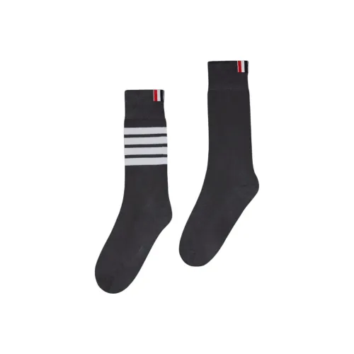 THOM BROWNE 1 шт Темно-серый Унисекс MID Носки до икры