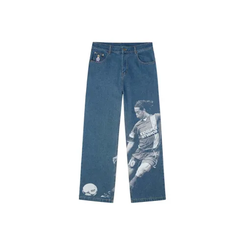 KIDSUPER STUDIOS Ronaldinho Collaboration Синий Мужской Джинсы