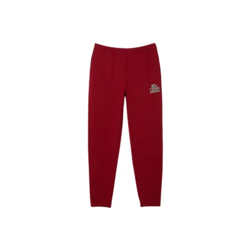 Вязаные тренировочные брюки LACOSTE Collaboration Мужские Бордо