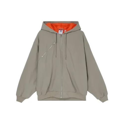 Adidas Originals Shmoofoil Нейлон Холст Куртка Мужская Серебряный Pebble Университетский Оранжевый