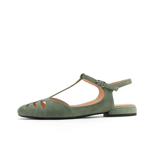 Marie Claire Caramel OPERA Cut Out Mary Jane Artistic Style Slimming Roman Sandals