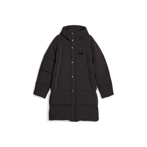 PUMA Длинный С капюшоном Пуховик Пуховые куртки зимние пальто Унисекс Черный