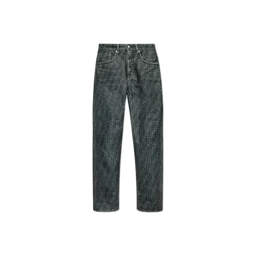 FENDI Темно-синий Мужские Джинсы