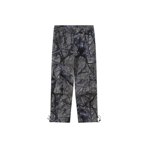 BTK Карго-брюки унисекс с узором "Withered Leaf" камуфляж