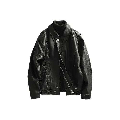 WILD LEADER Кожа Куртка Унисекс Классический черный