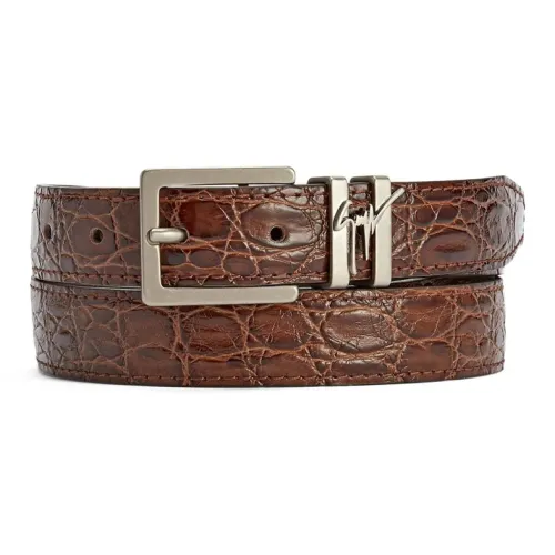 Giuseppe Zanotti GZ Телячья кожа Кожаные ремни Мужской Коричневый