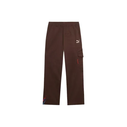 PUMA Карго Брюки Мужские Темный Шоколад