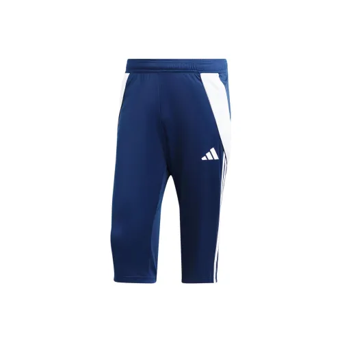 Adidas Tiro 24 3 4 Брюки Вязаные Тренировочные Брюки Мужские Морской Синий