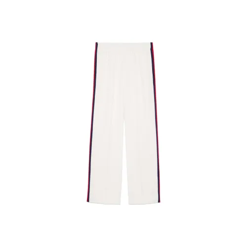 GUCCI Жидкость Drill Trousers Вязаные Тренировочные брюки Мужской Белый