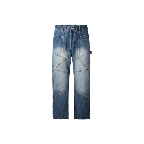 A3G4 Джинсы Унисекс Ностальгический синий