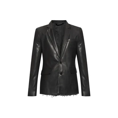 DIESEL Кожа Куртка Мужская Черная