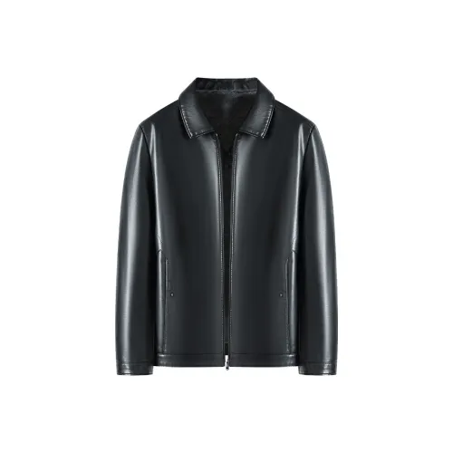 FORTEI Leather Jacket Men's Black