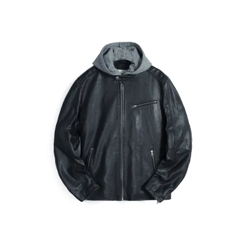 MCS Черные Мужские Кожаные Куртки