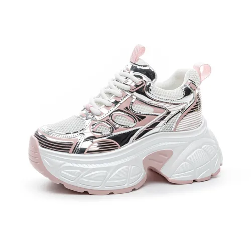 CHOVO Дышащий Отводящий пот Легкий Увеличивающий высоту Низкий Топ Толстая подошва Кроссовки Женские