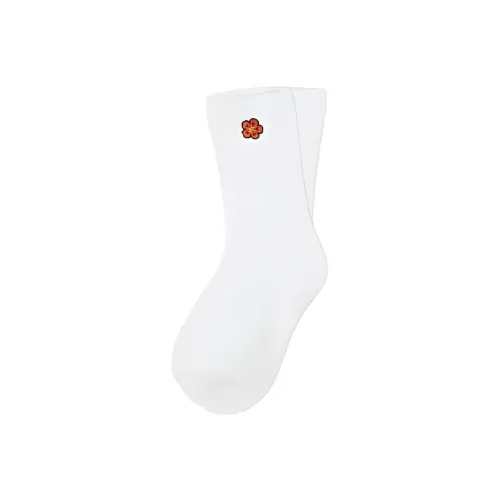 KENZO Boke Flower Series 1 шт Белый Женские Носки до икры MID