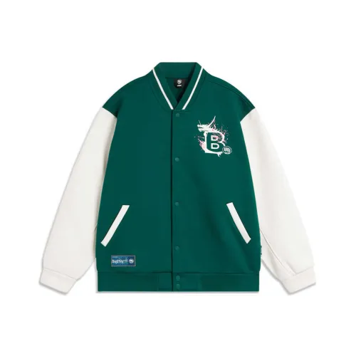 LINING Basketball Collection Бейсбольная куртка Мужская Айвори Зеленый Scallion