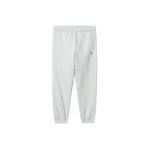 Carhartt WIP SS24 Chase Sweat Pants Вязаные Спортивные Брюки Мужские Светло-Серые