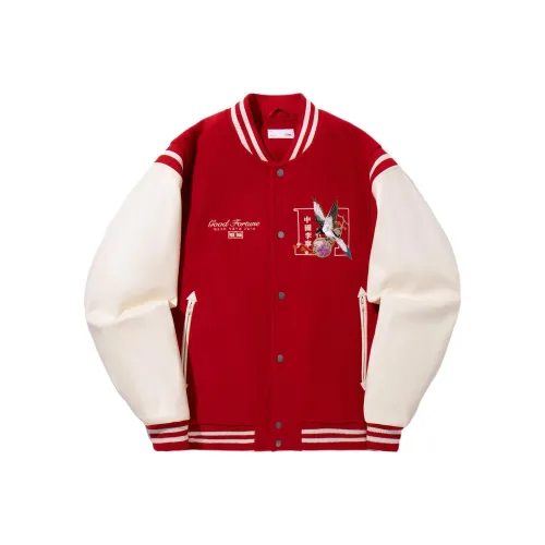 LINING Хлопковый пуховик Мужской Samba Красный Бумага Сюань Белый