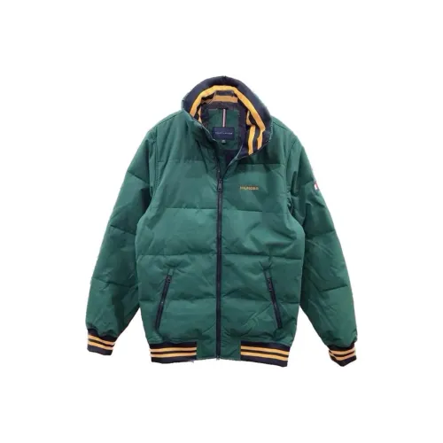 Tommy Hilfiger Хлопковый пуховик Мужской Зеленый