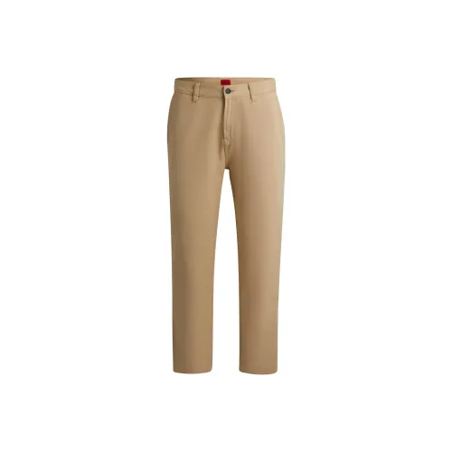 Hugo Boss Tapered Cut Chino Pants из хлопка Gabardine повседневные брюки мужской умбра