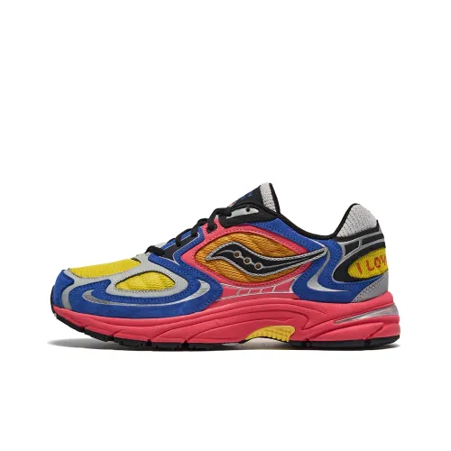 Saucony Grid Jazz 9 Беговые кроссовки Низкий топ Розовый Синий Желтый Мужской
