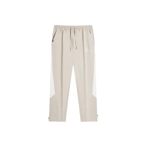 XTEP Повседневные брюки Мужские Латте Коричневый Хлопок Белый