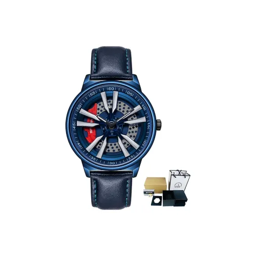 Sanda Wheel Collection Кварцевый механизм Кожаный ремешок Часы Мужские Часы с открытым механизмом