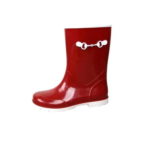 GUCCI Застежка Horsebit Детские резиновые сапоги MID Верх Красный Kids