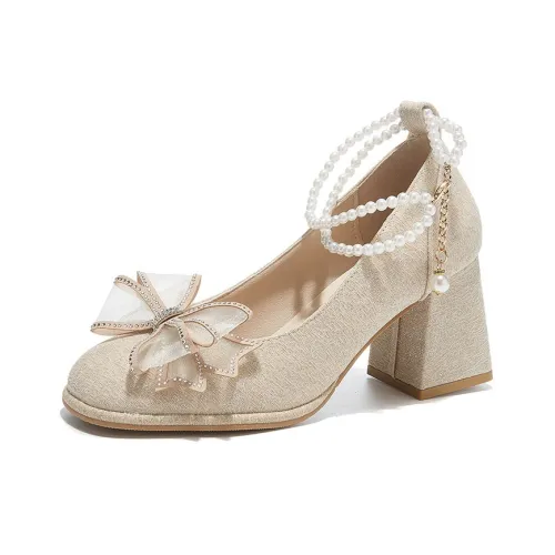 TAOLEI Высокие каблуки Женские Шампанское