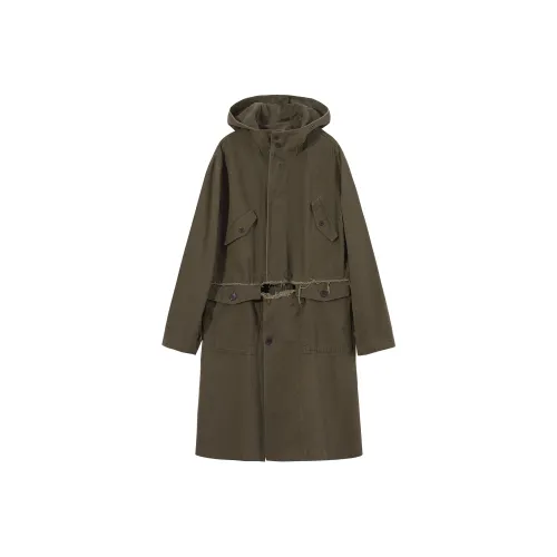 SUPEREALLY Тренчкот Унисекс Армейский Зеленый