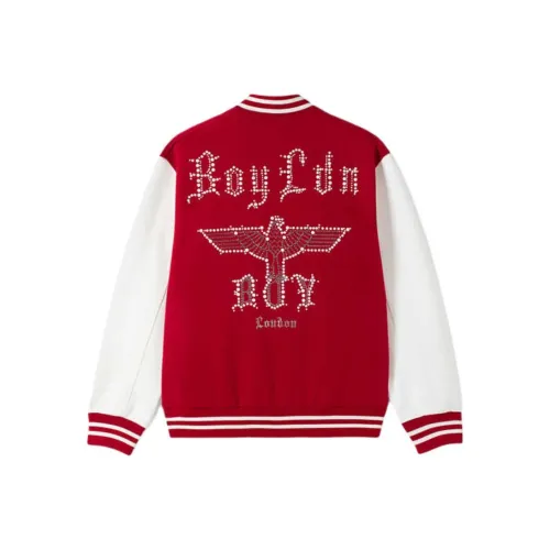 Boy London Новый год Бейсбольная куртка Унисекс Красный Экрю