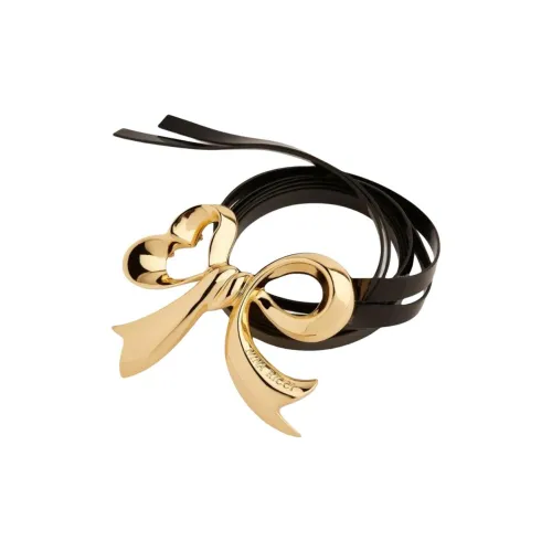 Nina Ricci Lambskin Brass Accessories Appliances Leather Belts Women's Gold