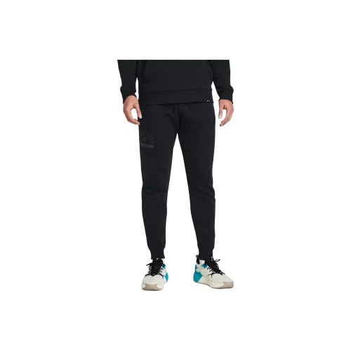 Under Armour UA Project Rock Rival Вязаные Тренировочные Брюки Мужские Черные