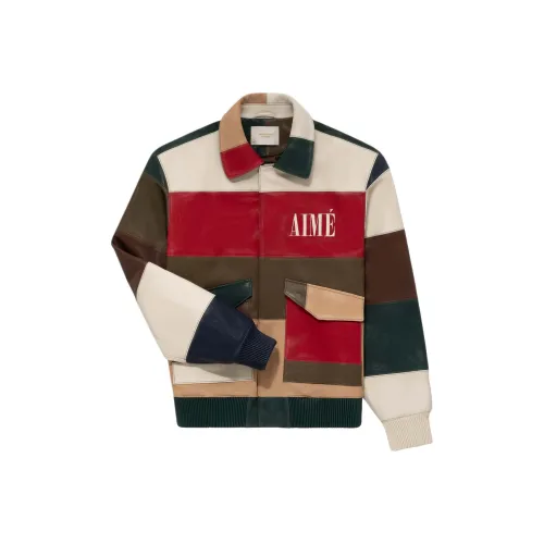 AIME LEON DORE FW24 Кожа Куртка Мужская Многоцветная