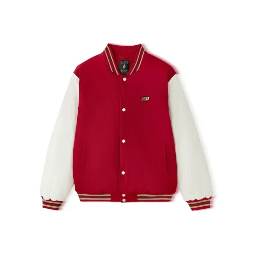 Skechers New Year Collection Sports Lifestyle Collection Бейсбольная куртка Унисекс Ягодно-красный