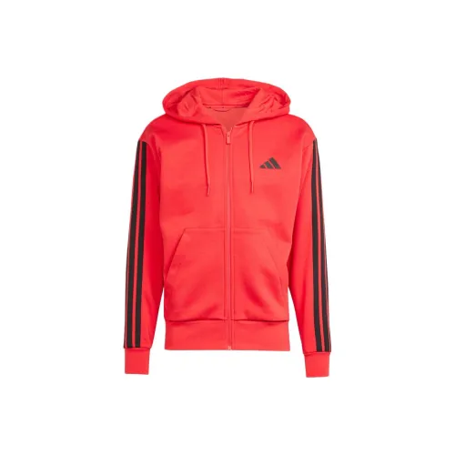 Adidas ESSENTIALS3 Полосы Толстовка Мужской Красный Черный