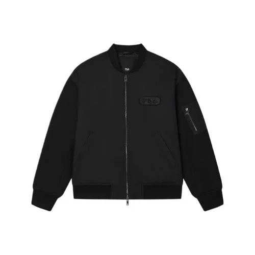 FILA MILANO Итальянская роскошная спортивная коллекция SS25 Бейсбольная куртка Мужская Черная