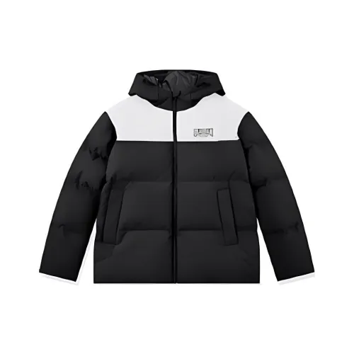 QIAODAN Пуховик Мужской Черный Jordan Белый