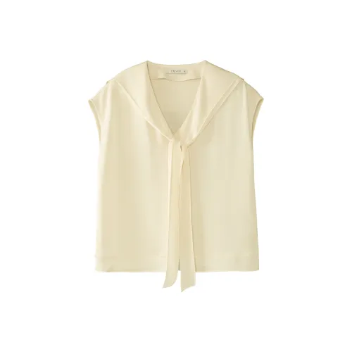 Fstudio Лето V-образный вырез Цветовой блок Универсальный Шаль Короткий рукав Рубашка Женская