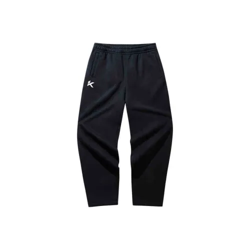 ANTA Sports Life Collection Черные Мужские Вязаные Тренировочные Штаны