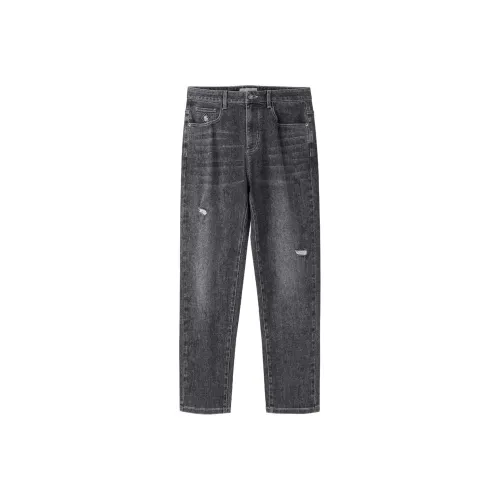 HLA Черный джинсовый градиент Средний 55 Мужские Джинсы