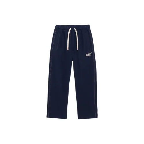 PUMA CORE HERITAGE FW24 Вязаные тренировочные брюки Мужские Морской синий