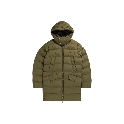 Г Звезда RAW хлопковый пуховик мужской темно-оливковый