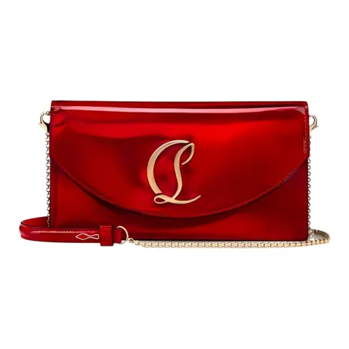 CL LUBOTING Лакированная кожа Ручная Сумка через плечо Женская Красная Золотая