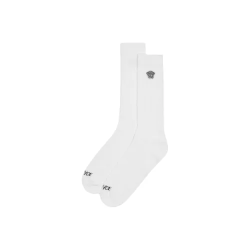 VERSACE Низкие носки Мужские 1 упаковка Белые