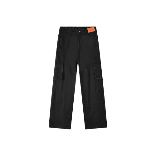 GEOFFREY B. SMALL Карго-брюки Унисекс Выстиранный Черный