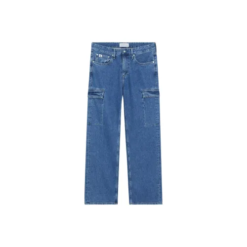 CALVIN KLEIN Джинсы Европейская версия Мужские Средний синий