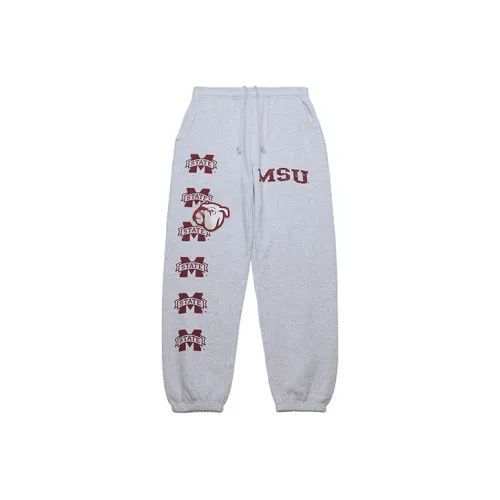 Travis Scott X Mitchell Ness Вязаные спортивные штаны унисекс серые