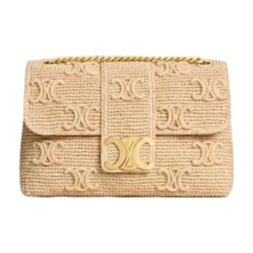 CELINE Victoire Raffia Сумка через плечо Средняя Женская Естественная