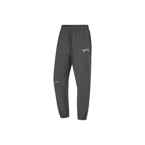 LINING Badfive Вязаные Тренировочные Штаны Мужские Обсидианово-Серые